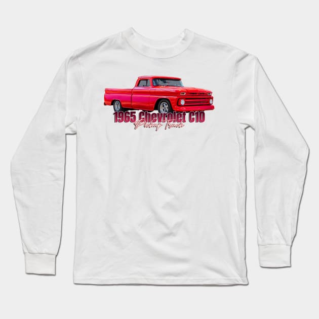 1965 Chevrolet C10 Pickup Truck Long Sleeve T-Shirt by Gestalt Imagery